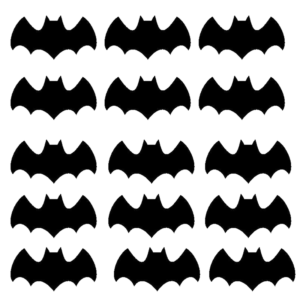 Alternative view of Muursticker batman vleermuis