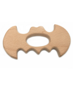 Houten vleermuis bijtring