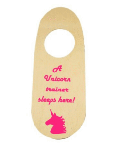 deurhanger unicorn trainer koop je bij Superheldenshop