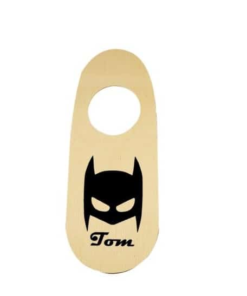 deurhanger met naam batman koop je bij Superheldenshop
