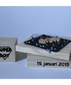 kraamkado superboy spaarpot knuffeldoekje batman bijtring