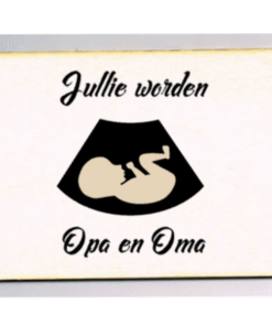 houten ansichtkaart opa oma echo