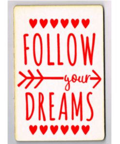 Alternative view of Houten kaart follow your dreams