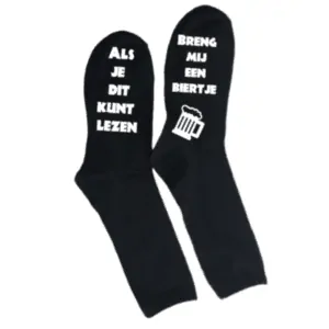 sokken als je dit kunt lezen breng mij een biertje