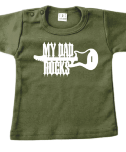 Alternative view of Baby shirt my dad rocks