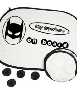 auto zonnescherm tiny superhero on board