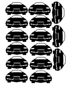 muursticker stoere auto