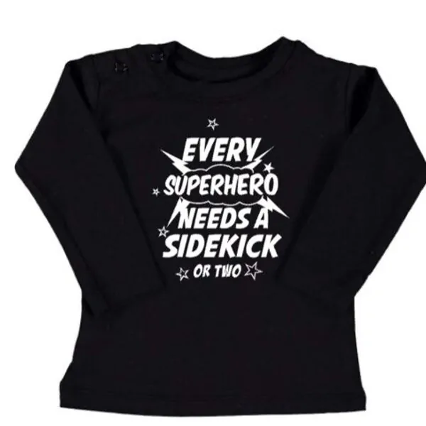 kids shirt every superhero needs a sidekick or two grote broer