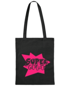 Katoenen tas juf supermama superoma lange hengsels