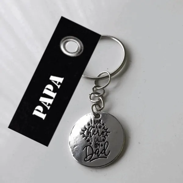 Houten kaart met sleutelhanger papa - Afbeelding 2