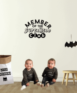 Muursticker Member of the superhero club