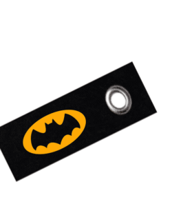 Vilten Sleutelhanger logo batman met naam
