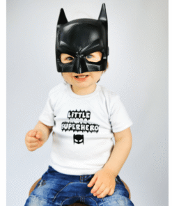 Baby shirt little superhero batman