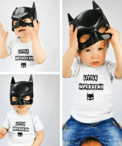 Alternative view of Baby shirt little superhero batman