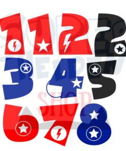 Strijkapplicatie verjaardag cijfer