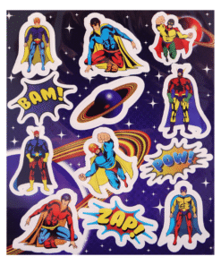 mini stickers superhelden
