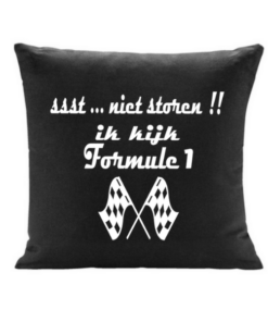 Kussenhoes Sst niet storen ik kijk formule 1