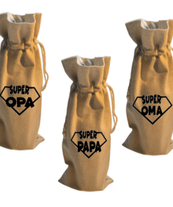 wijnfles zak met tekst