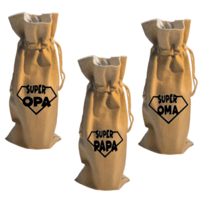 wijnfles zak met tekst