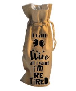 Alternative view of wijnfles zak met tekst