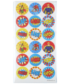 Superhelden Ronde Stickers