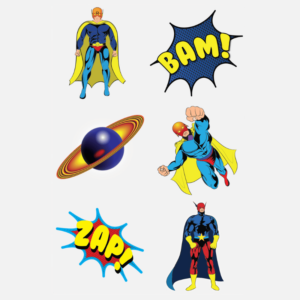 Superhelden Tattoo 6st ZAP