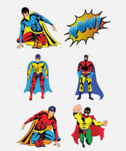 Superhelden Tattoo 6st