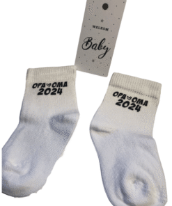 Babysokjes aankondiging zwangerschap opa en oma