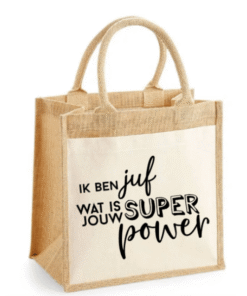 Jute tas ik ben juf wat is jouw superpower