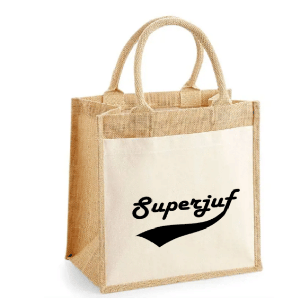 Jute tas Superjuf - Afbeelding 2