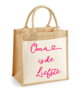 juten tas oma is de liefste