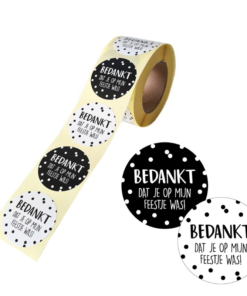 traktatiesticker bedankt dat je op mijn feestje was