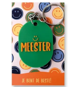 sleutelhanger meester ovaal