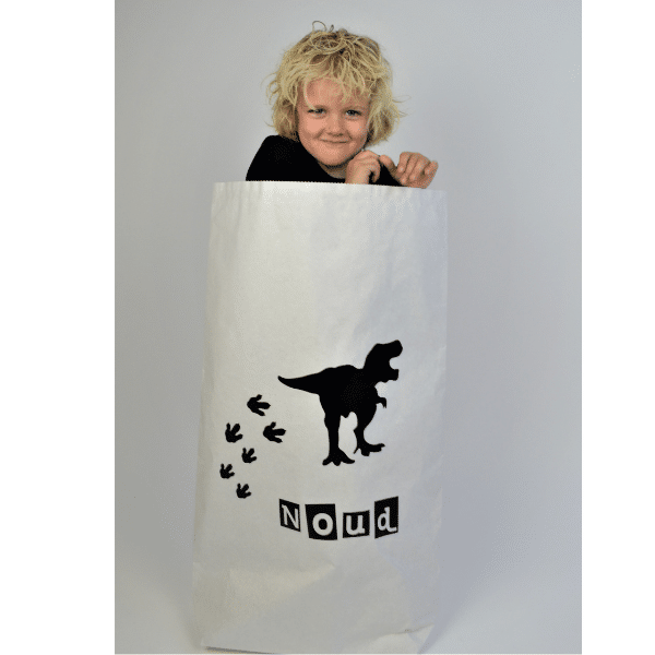 Paperbag Dino T-rex met naam - Afbeelding 4