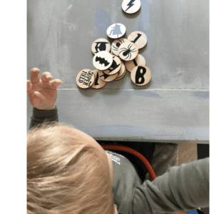 Houten Superhelden memory in doosje