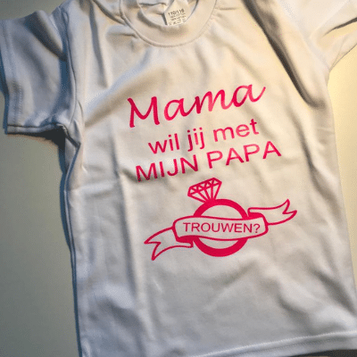 Kids shirt mama wil jij met mijn papa trouwen - Afbeelding 2