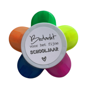 Markeerstift bloem Bedankt voor het schooljaar