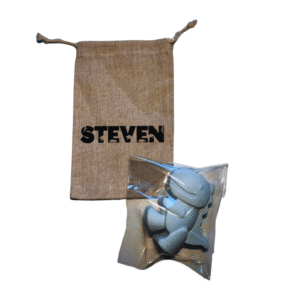 Traktatiezakje met Naam en Stoepkrijt Dino