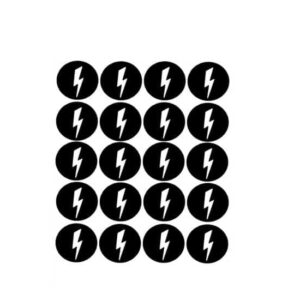 Stickervel bliksem
