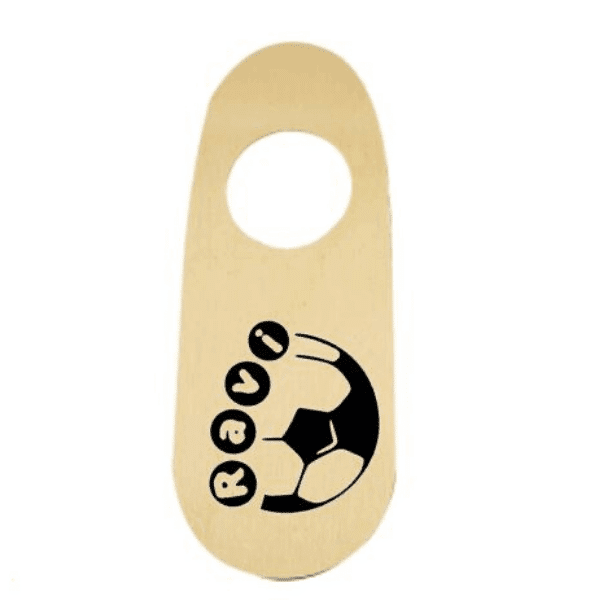 Deurhanger voetbal met naam
