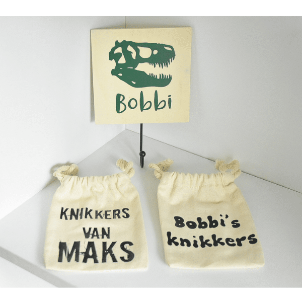 Kapstok Dino skelet met naam - Afbeelding 4