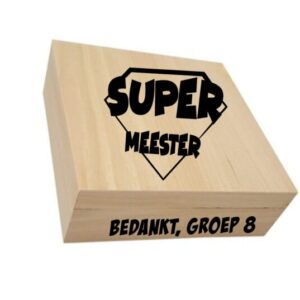Houten kadobox Supermeester