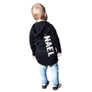 Vest met cappuchon en naam