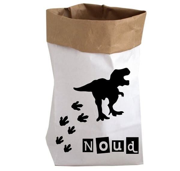 Paperbag Dino T-rex met naam - Afbeelding 3