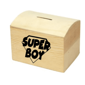 Houten spaarpot Superboy