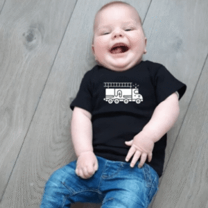 baby shirt brandweerauto met naam