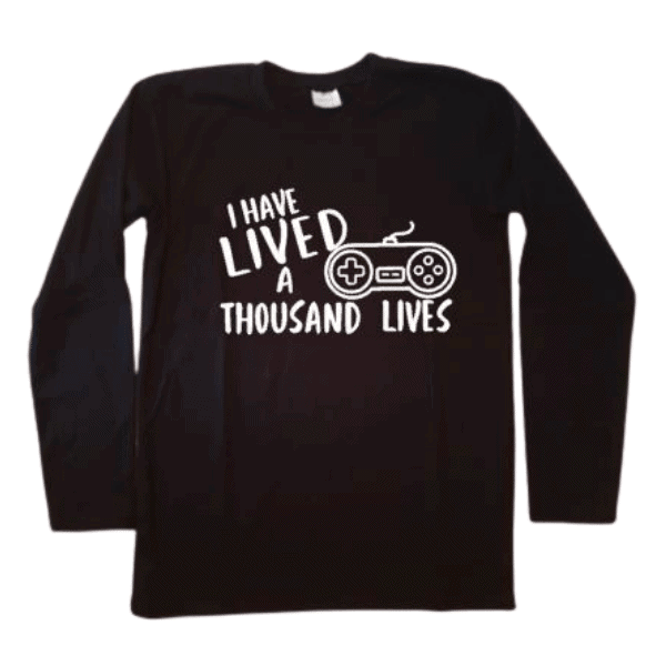 Kids shirt I lived a thousand lives
