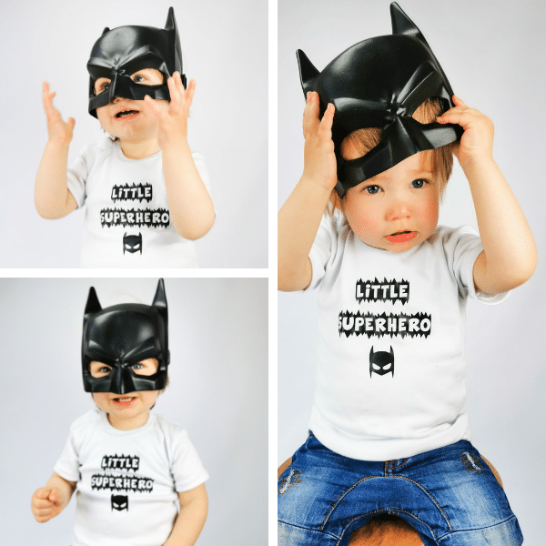 Baby shirt little superhero batman - Afbeelding 2