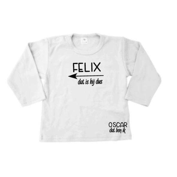 Baby shirt tweeling naam, dat is hij dus - Afbeelding 4