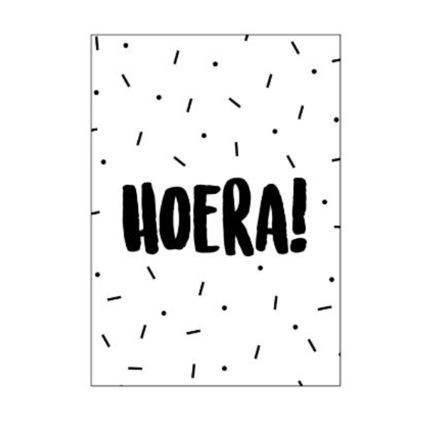 Wenskaart Hoera